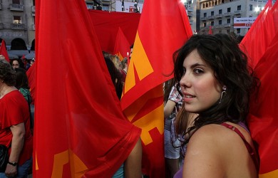Greek Communist Party election rally - Thessaloniki, Greece